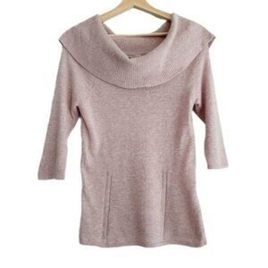 RW&CO Off-Shoulder Sweater Top Pastel Pink Sz S